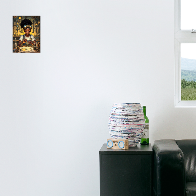 She Invents, African American Children's Poster by UrbanLifeApparel